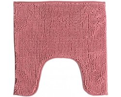 Urban Living WC/Toilet Badkamerkleedje/badmat - voor op de vloer - oud roze - 49 x 49 cm