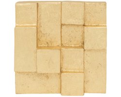 Urban Nature Culture Burokko Wanddecoratie – Goud – 40 x 40 cm – 3D Ecomix Wandobject