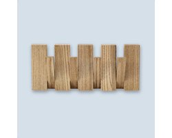 Urban State wandkapstok - kapstok hangend - essenhout - 4 haken - Piano kapstok - kapstokken - handgemaakt