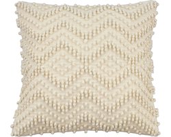 Urbane Hide | Kussenhoes | Kussenhoesjes | Sierkussen | 45x45 cm | Boho | Katoen | Crème | Zonder binnenkussen