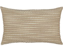 Urbane Hide | Kussenhoezen | Kussenhoes | Kussenhoesjes | Sierkussen | 35x50 cm | Zandsteen Lussen | Katoen en Acryl | Beige | Zonder binnenkussen