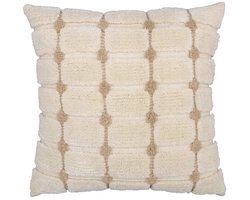 Urbane Hide | Kussenhoezen | Kussenhoes | Kussenhoesjes | Sierkussen | 45x45 cm | Geometrische Ruit | Crème & Beige | Zonder Binnenkussen