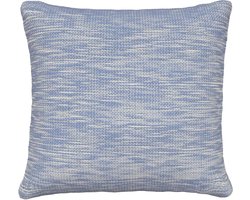 Urbane Hide | Kussenhoezen | Kussenhoes | Kussenhoesjes | Sierkussen | 45x45 cm | Ocean Mist Geweven | Katoen | Blauw en Wit | Zonder binnenkussen