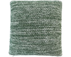 Urbane Hide | Kussenhoezen | Kussenhoes | Kussenhoesjes | Sierkussen | 45x45 cm | Textuur gebreide | Katoen | Gemêleerd groen | Zonder binnenkussen