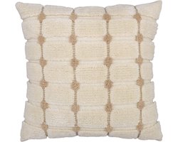 Urbane Hide | Kussenhoezen | Kussenhoes | Kussenhoesjes | Sirkussen | 50x50 cm | Geometrische Ruit | Crème & Beige | Zonder Binnenkussen