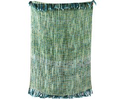 Urbane Hide | Zachte Woonplaid | Plaids | 130x180 cm | Handgeweven met Franjes | Acrylic | Veelkleurig