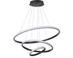 UrbanSelect Ring hanglamp - Plafondlamp - Led - Dimbaar - Lichtkleur instelbaar - Veelzijdig gebruik - Duurzaam materiaal - Zwart