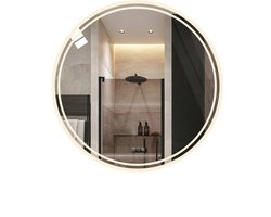 UrbanSelect Spiegel met verlichting - Make up spiegel - 60 x 60 cm - 3 Led standen en dimbaar - geheugenfunctie - anti-condensfunctie