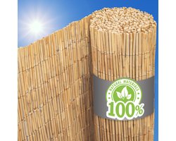UrFence Balkon Privacy Scherm Rietmat 100x300 cm - Rietmatten Tuinscherm van Natuurlijk Riet - Ondoorzichtig en Weerbestendig - Balkonafscherming Terras Tuin Pergola