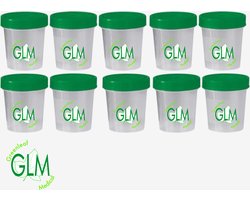 urine potjes met deksel - 25 stuks - 100ml - groene schroefdeksel - lege sample potjes - urine containers - NIET STERIEL