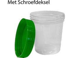 Urine potjes met deksel - 30 stuks - 100ml - lege potjes groene schroefdeksel -
