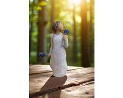 Urn Willow Tree Lavender Grace – gedenkbeeldje met glazen mini-urn voor crematie-as of haarlok