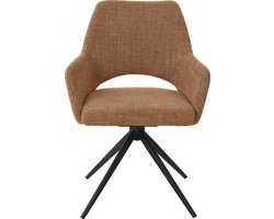 Usuals - Nova Eetkamerstoel - Stof - Rood - Zithoogte 48cm x Zitbreedte 45cm - Vintage