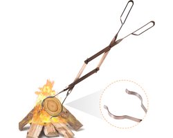 Uten Haardtang - 64.8cm - Open haard tang Gereedschap - Voor Binnenhaarden, Buitenhaarden, Houtkachel En Kampvuur - Brons