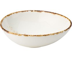 Utopia retro porselein halfronde kom 15 cm "umbra" (6stuks) | Voor de echte "Thuis chef"
