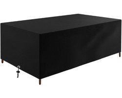 UV-bestendige en waterdichte meubelpatiohoes - Ademende en stofdichte banktafel en stoelopbergbarkruk - Zwart - 200*160*70cm