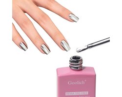 UV Gellak Zilver Spiegel Effect - Metaalglans Nagellak HEMA & TPO Vrij