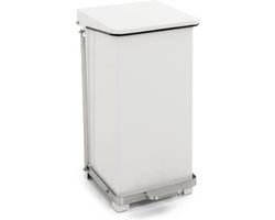 V-Part - Industriële pedaalemmer 45 liter - Steel - wit - Prullenbak