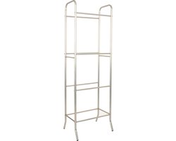 V-Part Krattenrek - Grijs - Metaal - 4 kratten - 160 cm Hoog