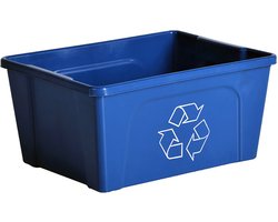 V-Part - Papier inzamelbox - Plastic - blauw - Prullenbak