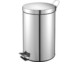 V-part - Pedaalemmer 12 liter - Stainless steel - RVS - Prullenbak