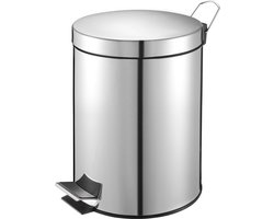 V-Part - Pedaalemmer 5 liter - Stainless steel - RVS - Prullenbak