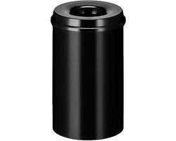 V-part - Vlamdovende papierbak 20 ltr - Steel - zwart