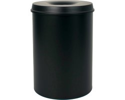 V-part - Vlamdovende papierbak 30 ltr - Steel - zwart