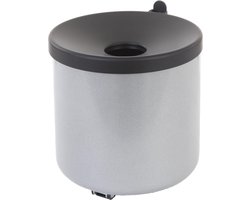 V-Part Vlamdovende wandasbak rond | Aluminium, Zwart