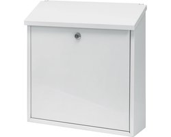V-part - Wandbrievenbus Malagan - Galvanized steel Powder Coated - wit - Brievenbus