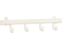 V-Part - Wandkapstok Techno 4 - Steel - wit - Kapstok
