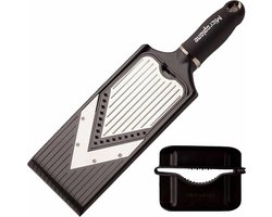V-rasp slicer/julienne zwart traploos verstelbaar