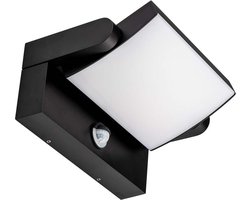 V-TAC VT-11020S-B LED Draaibare Wandlamp - PIR Sensor - IP65 Waterdicht - Zwart - 17W - 2580Lumen - 4000K