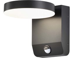 V-TAC VT-11020S-RD-B LED Draaibare Wandlamp - PIR Sensor - IP65 Waterdicht - Zwart - 17W - 2520 Lumen - 4000K