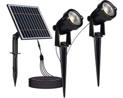 V-TAC VT-11031 Solar Spike Light - IP65 Waterdicht - Zwart - 90x2 Lumen - 3000K