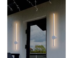 V-TAC VT-11112-W LED Moderne Wandlamp - IP65 Waterdicht - Witte Behuizing - 12W - 1400 Lumen - 3000K