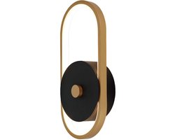 V-TAC VT-1191 LED Moderne Wandlamp - IP54 - Zwart + Antiek Messing Lamphuis - 15W- 1650 Lumen - 3000K