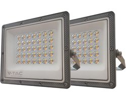 V-TAC VT-44030CCT LED Schijnwerper - CCT Serie - IP65 Waterdicht - Grijze behuizing - 30W - 2350 lumen - 3IN1 - Set van 2