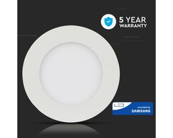 V-TAC VT-624RD LED Rond Minipaneel - Samsung - Premium Serie - IP20 - Wit - 24W - 2000 Lumen - 3000K