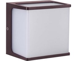 V-TAC VT-708 LED Vierkante Wandlamp - Buitenverlichting - Waterdicht IP65 - Bruin Lichaam - 8W- 800 Lumen - 4000K