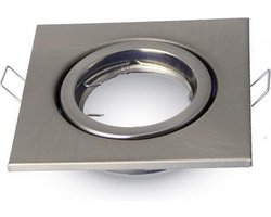 V-TAC VT-7227SQ-SN LED inbouwspots - GU10 - IP20 - Satijn Nikkel - Modelnr: - VT-7227SQ-SN