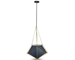 V-TAC VT-7401-BG Hanglamp zwart goud E27 pendellamp modern eettafel lamp