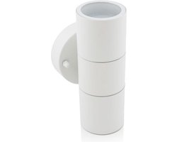 V-TAC VT-7622-W Wandlamp voor buiten - UP - Down - Wandbevestigingen - GU10 Houder - IP44 - Mat Wit