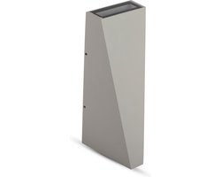 V-TAC VT-826-G-N LED Driehoek Wandlamp - IP65 Waterdicht - Grijs - 4W - 450 Lumen - 3000K