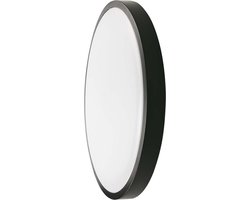 V-Tac VT-8618 LED Plafondlamp - 18W - Zwart - 3000K - Rond - Geschikt voor badkamer