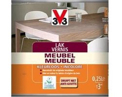V33 Meubelvernis - Kleurloos - 0.25 l - Zijdeglans - 12 m²/l