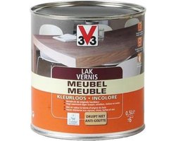 V33 Meubelvernis - Kleurloos - 0,5 l - Zijdeglans - 12 m²/l