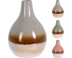 Vaas 3-kleurig Ø12,7x17,6cm 3 assorti