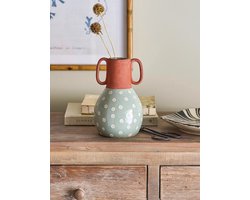 Vaas aardewerk groen Hercule 20cm