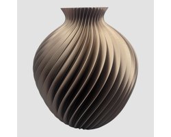 Vaas Agaat 3D geprint voor droogbloemen en zijdebloemen kopergoud handgemaakt trendy unieke vaas voor interieur decoratie